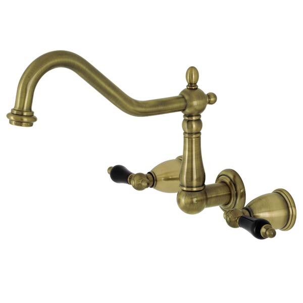KS1283PKL Duchess Wall Mount Kitchen Faucet, Antique Brass